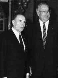 François Mitterrand en Helmut Kohl 1988